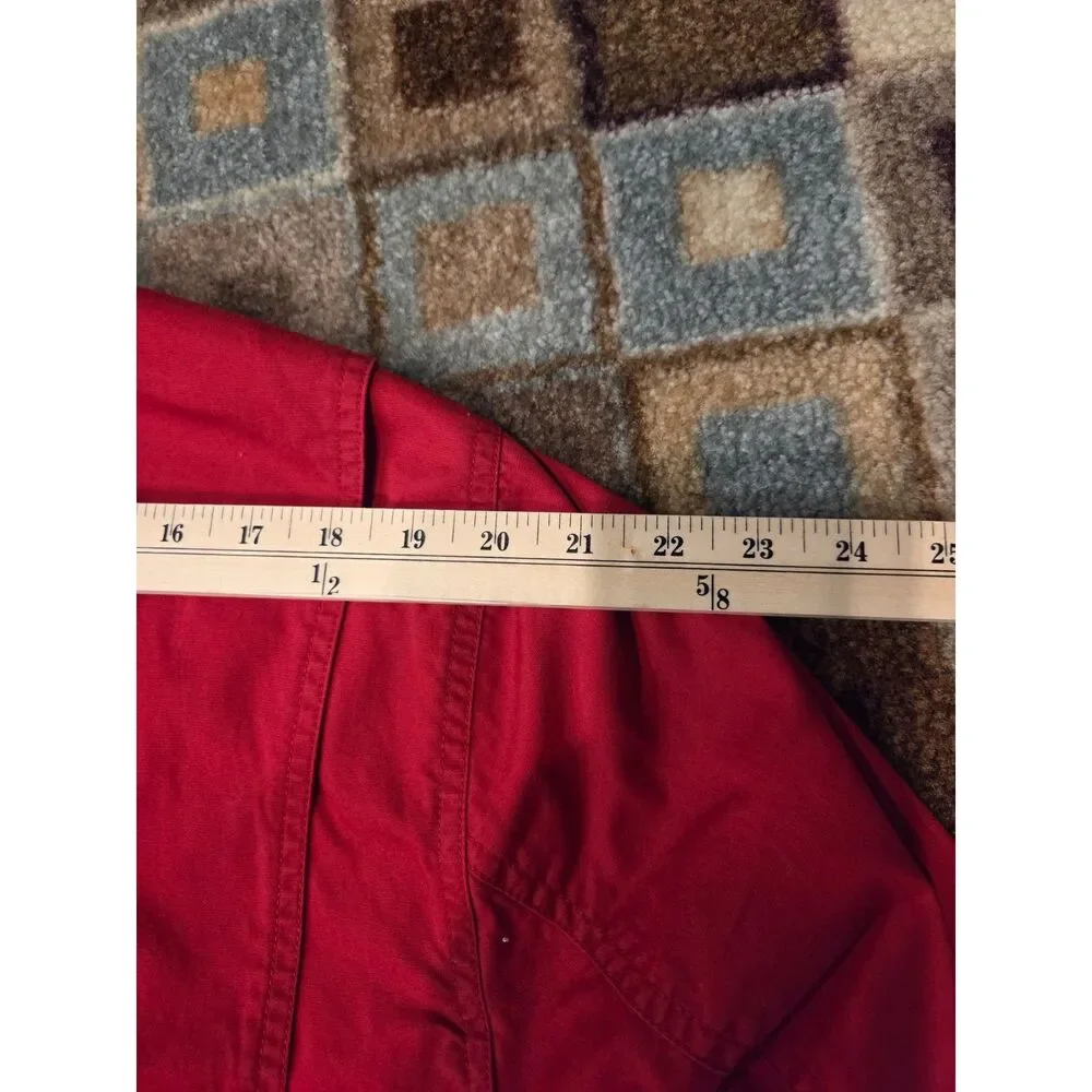 J.Crew Men’s Barn Jacket Red Cotton Canvas Corduroy Collar Plaid Lined M